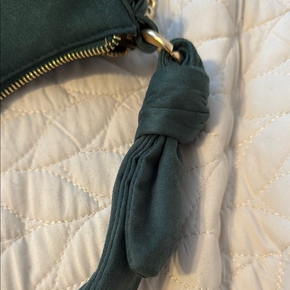 Nanette Lepore Green Shoulder Bag with Suede Finish - Picture 4 of 5